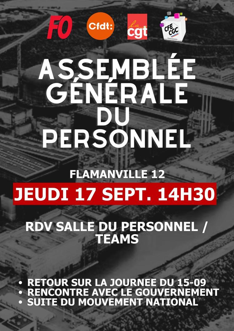 Assemblée Générale du personnel Fla12 - 17 sept. 2026
