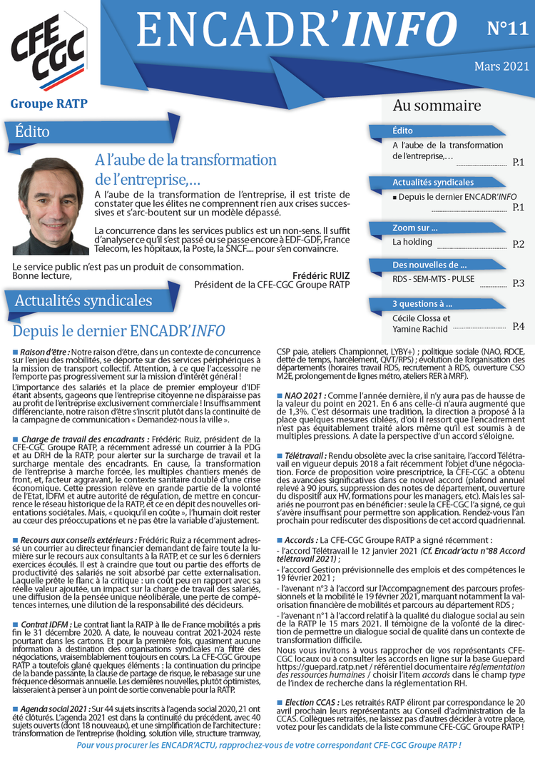 Encadr'INFO n°11