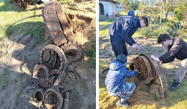 WWII tank remains found buried in Polish village