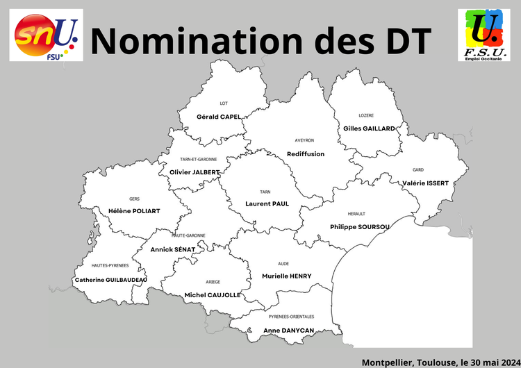 Nomination des Directeurs Départementaux en Occitanie