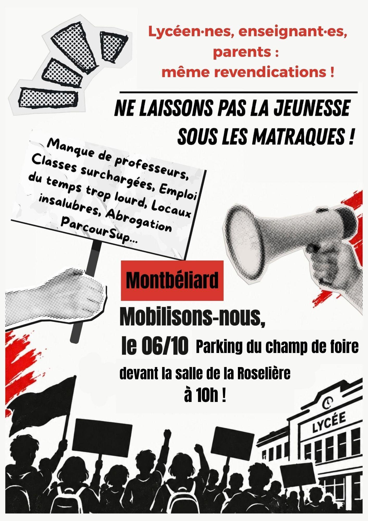 Pour nos salaires et conditions de travail, manifestons le 06 octobre !