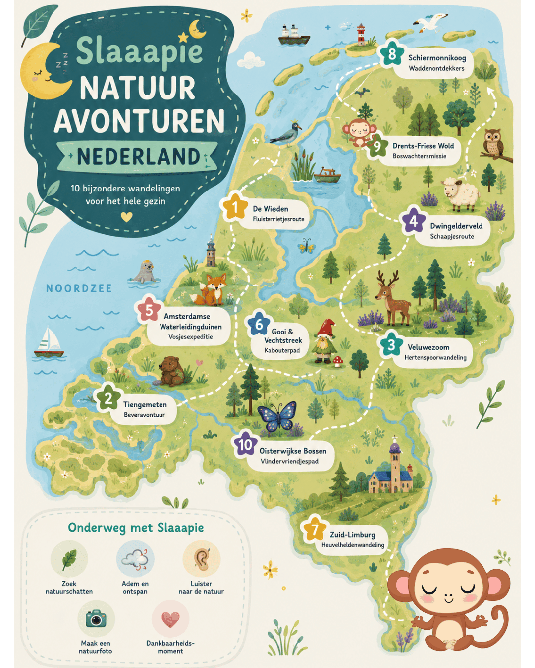 Slaaapie wandelroutes voor het hele gezin