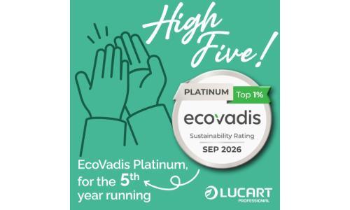 Lucart ranks among the top 1% worldwide for sustainability: Platinum EcoVadis for the fifth consecutive year   