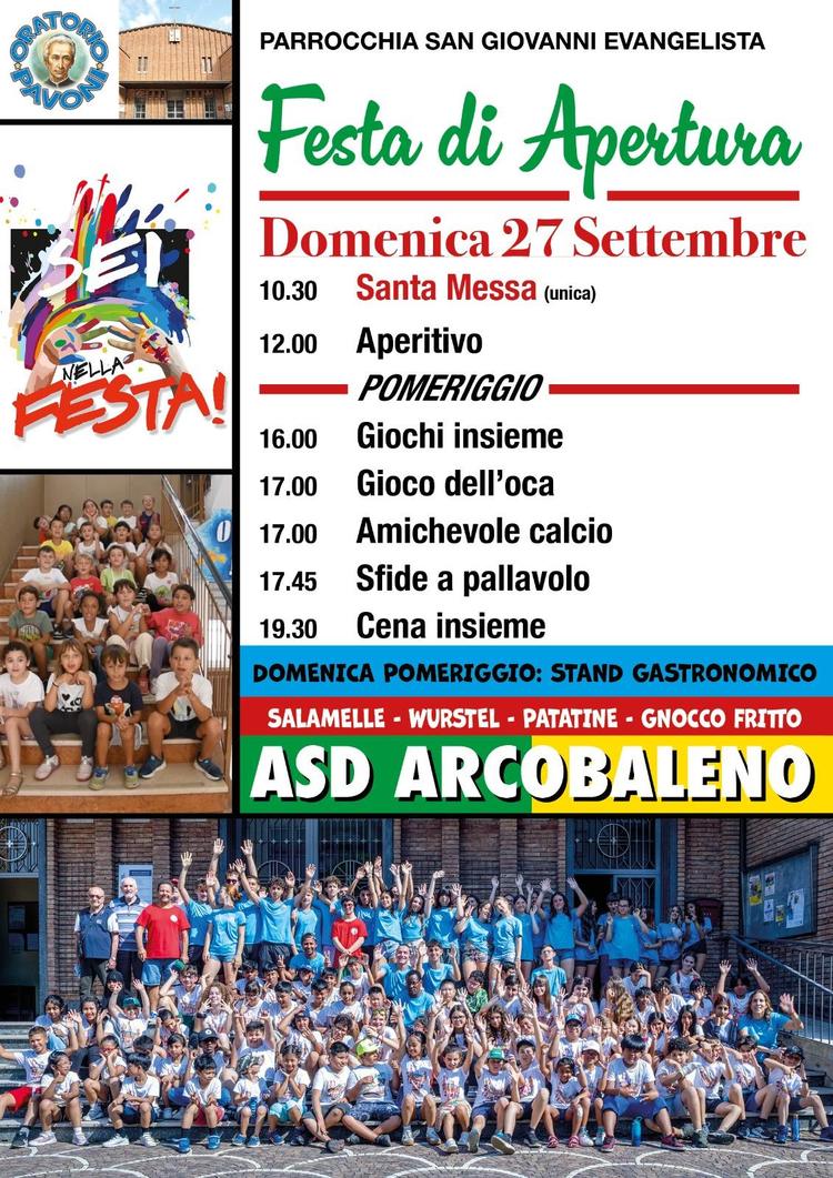 Festa della comunità: 27 settembre