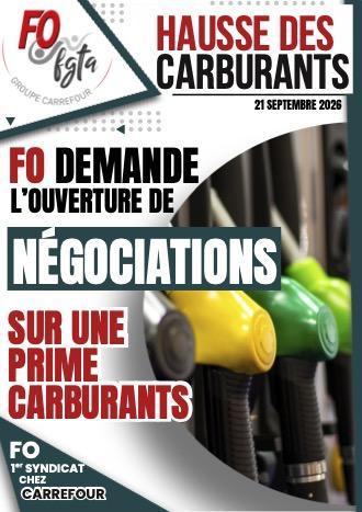 FO demande l’ouverture de négociations concernant la mise en place d’une prime carburant.