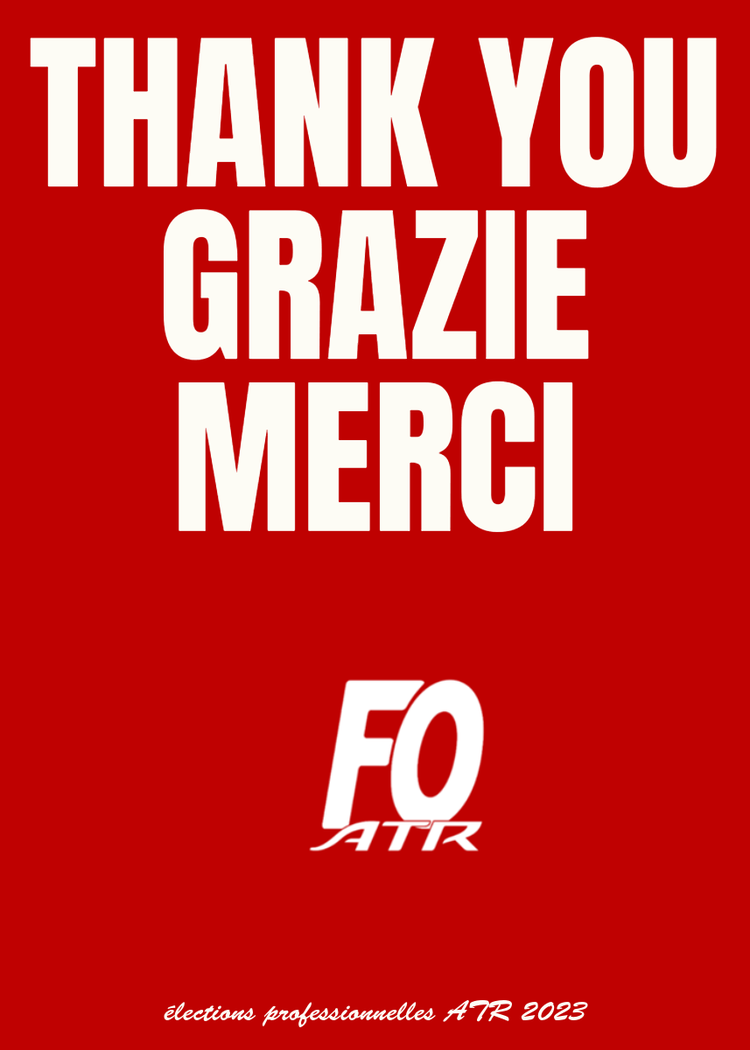 Grazie, Thank you, Merci