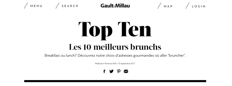 Les 10 meilleurs brunchs de suisse romande selon Gaultmillau.