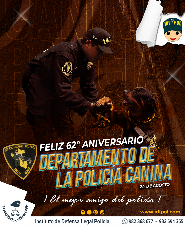 Feliz 62° Aniversario Departamento de la Policía Canina🐶