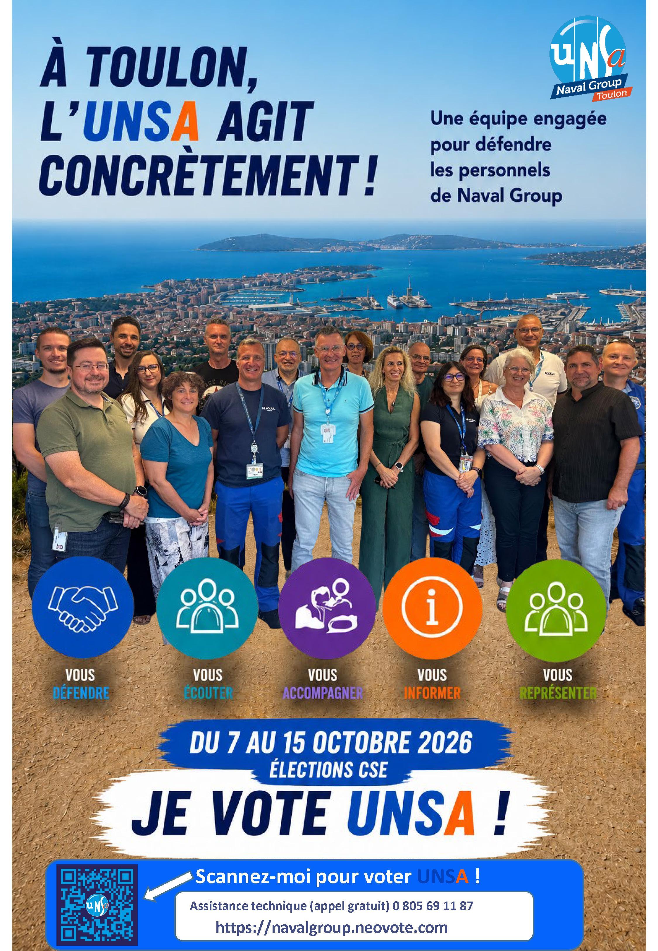 ELECTIONS CSE 2026 - A Toulon, l'UNSA agit concrètement !