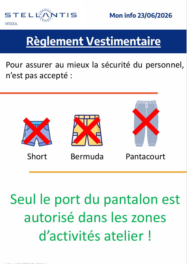 Règlement vestimentaire
