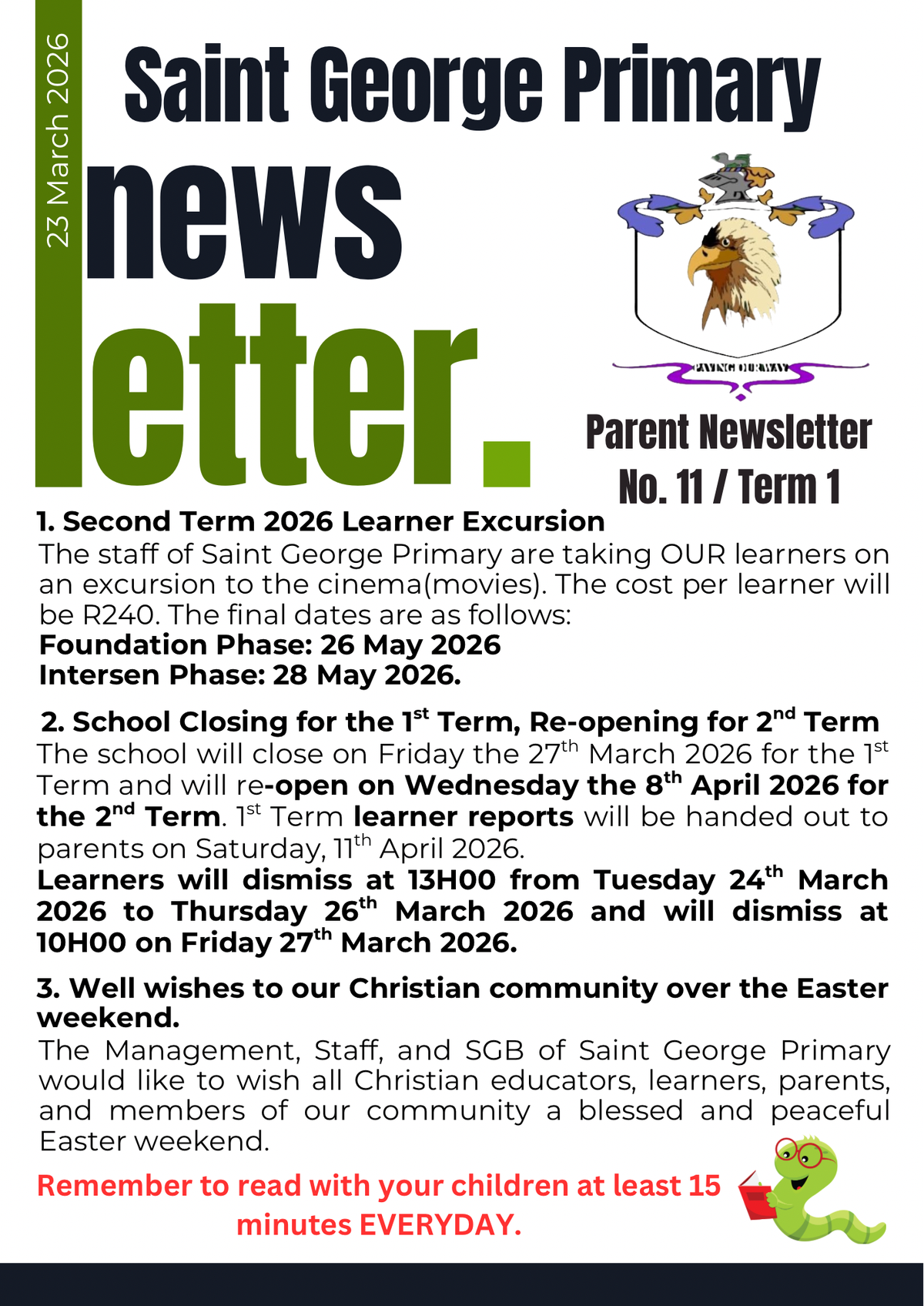 Newsletter No.11 / Term 1