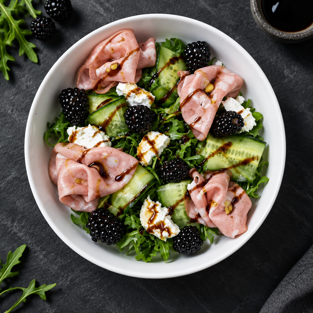 Blackberry, Mortadella & Mozzarella Salad
