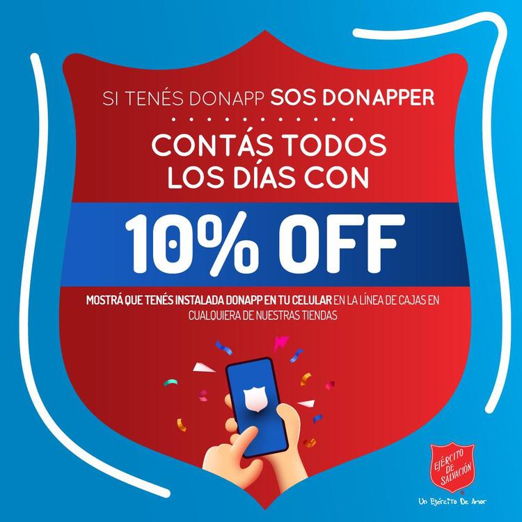 MOSTRANDO TU DONAPP 10% OFF