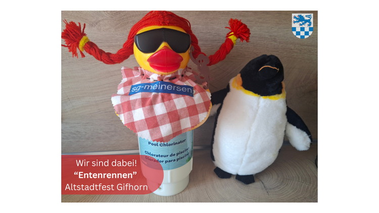 Piet drückt Pippi die Daumen: Meinersens Promi-Ente startet beim Gifhorner Entenrennen 🦆❤️