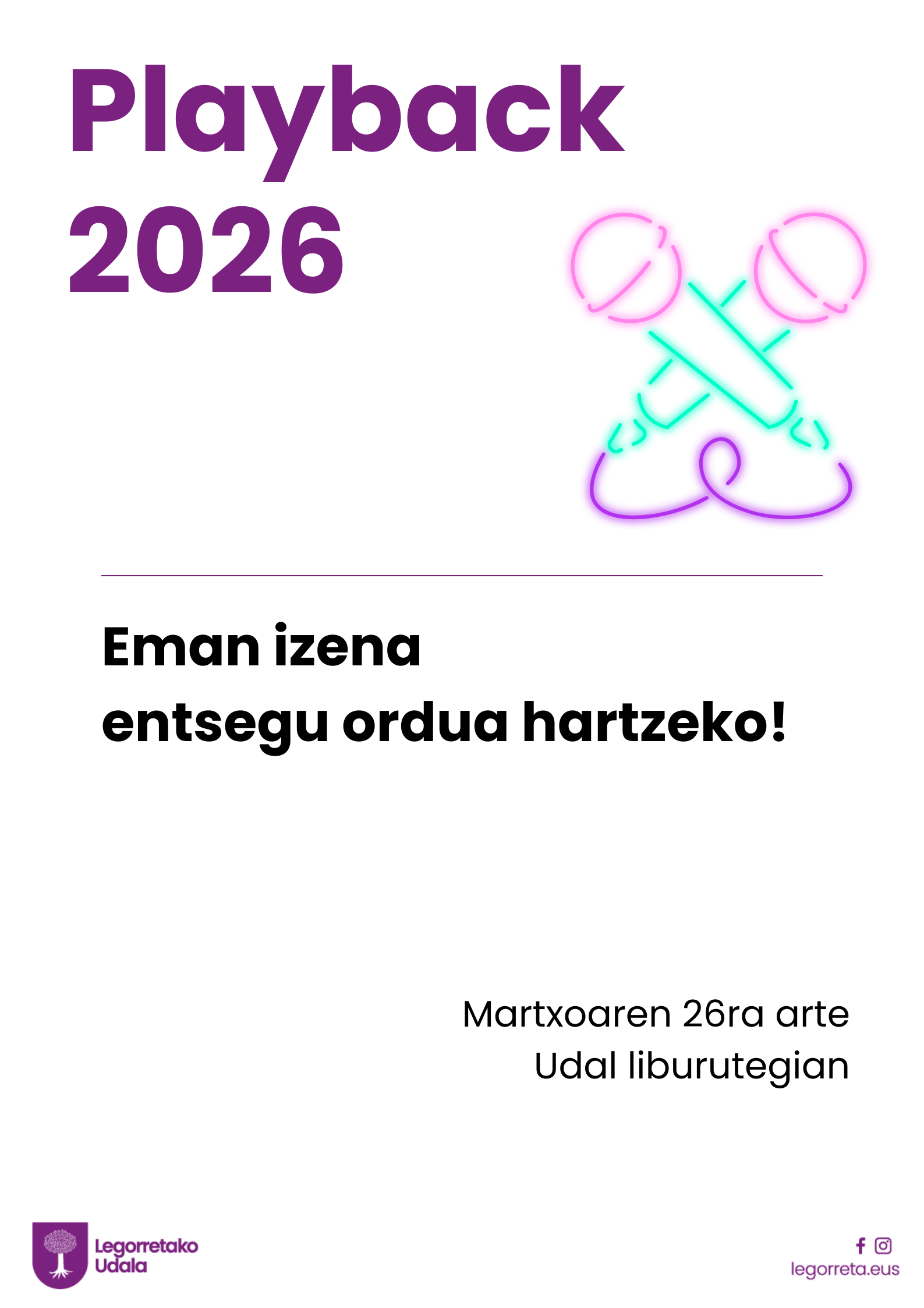 🎤 Playbackeko entsegu ordua hartzeko aukera