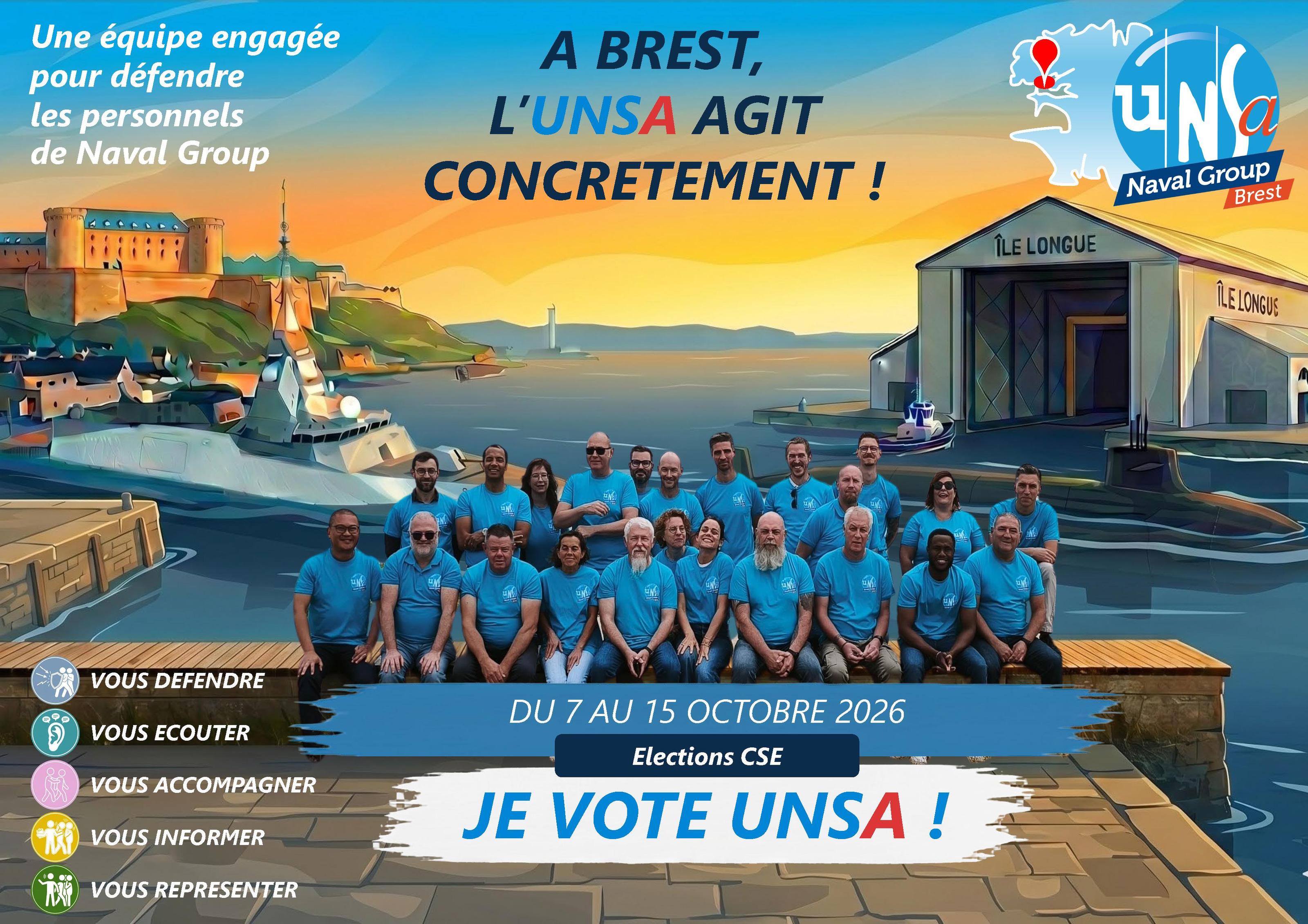 ELECTIONS CSE 2026 - A Brest, l'UNSA agit concrètement !