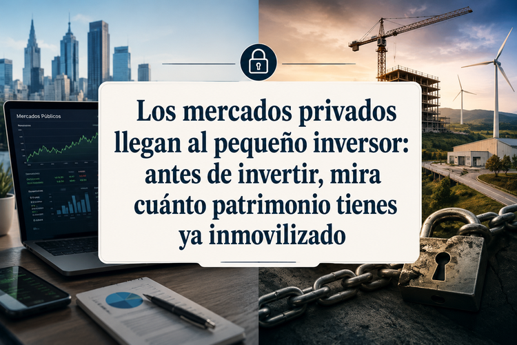 Los mercados privados llegan al pequeño inversor: antes de invertir, mira cuánto patrimonio tienes ya inmovilizado