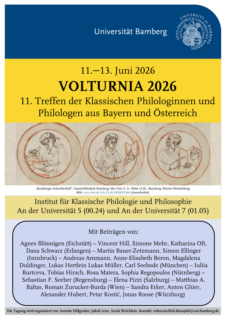 11. Volturnia 2026 – Jahrestagung der Bayerischen und Österreichischen Klassischen Philologinnen und Philologen