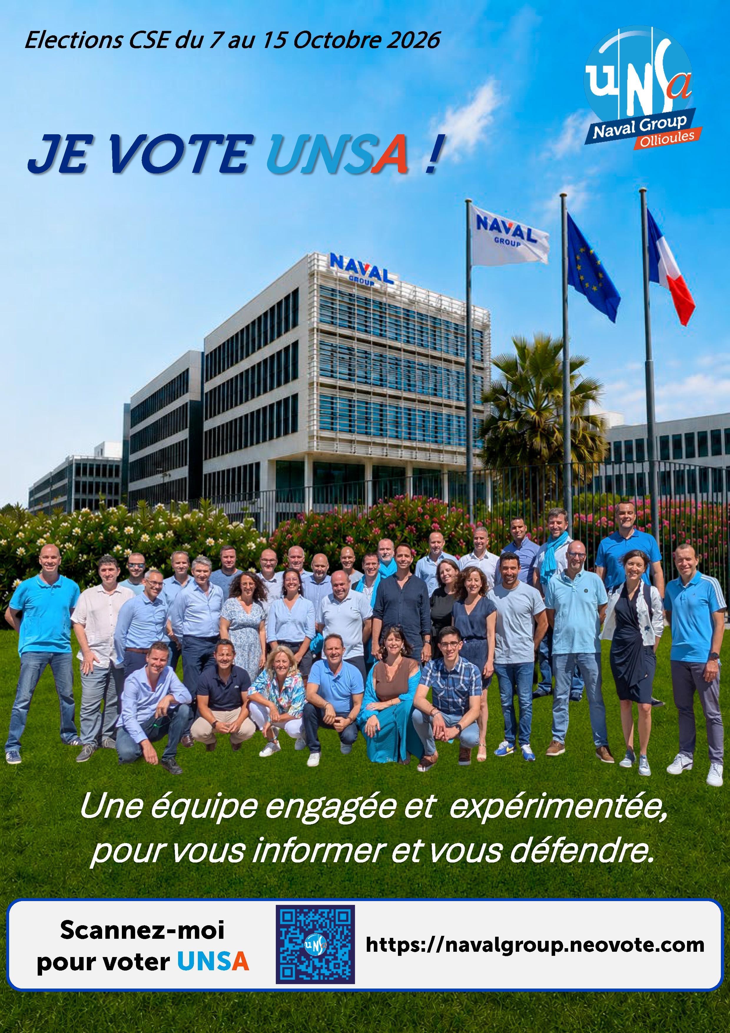 ELECTIONS CSE 2026 - A Ollioules, je vote UNSA !
