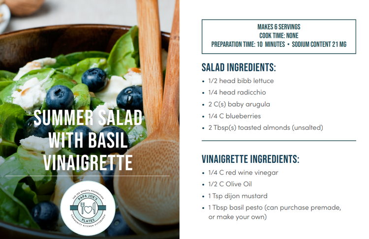 Summer Salad with Basil Vinaigrette