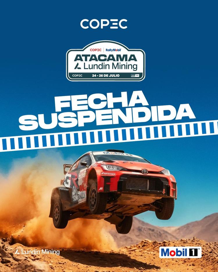 Suspenden el RallyMobil de Copiapó por alerta meteorológica: se centrarán en el WRC Chile