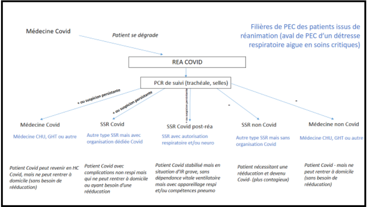 Orientation SSR post-réanimation des COVID et médecine COVID