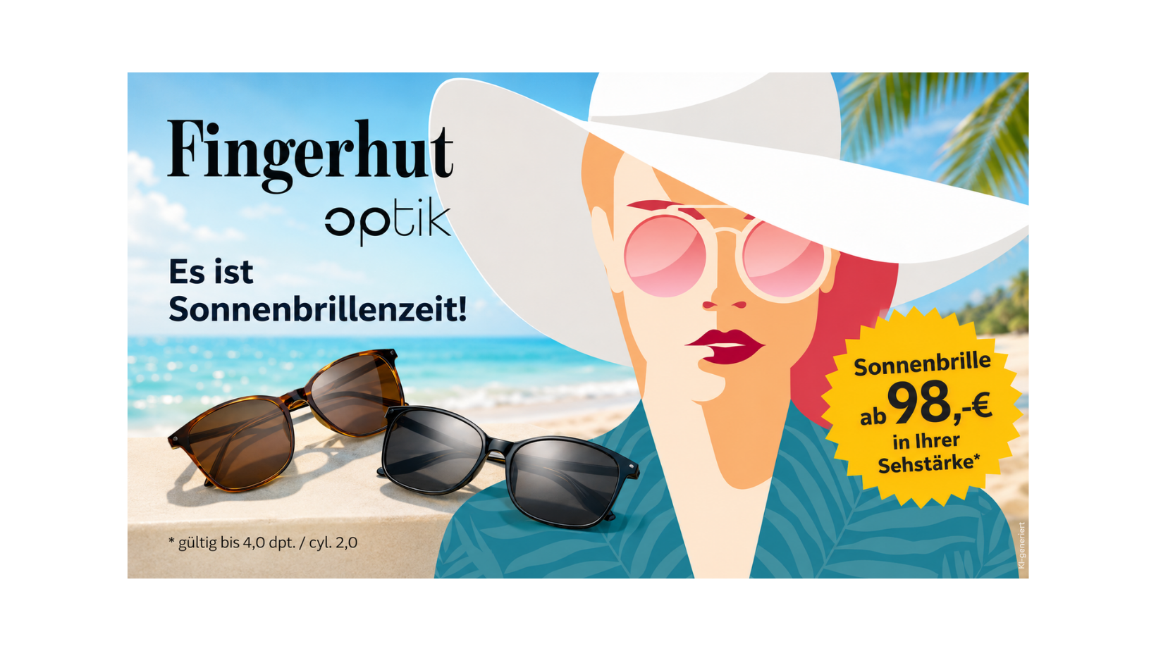 Sonnenbrillen in Ihrer Sehstärke – schon ab 98,- €*  Fingerhut Optik!