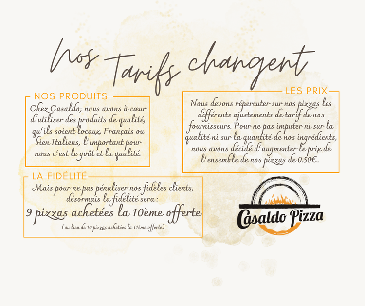 Changement de tarif