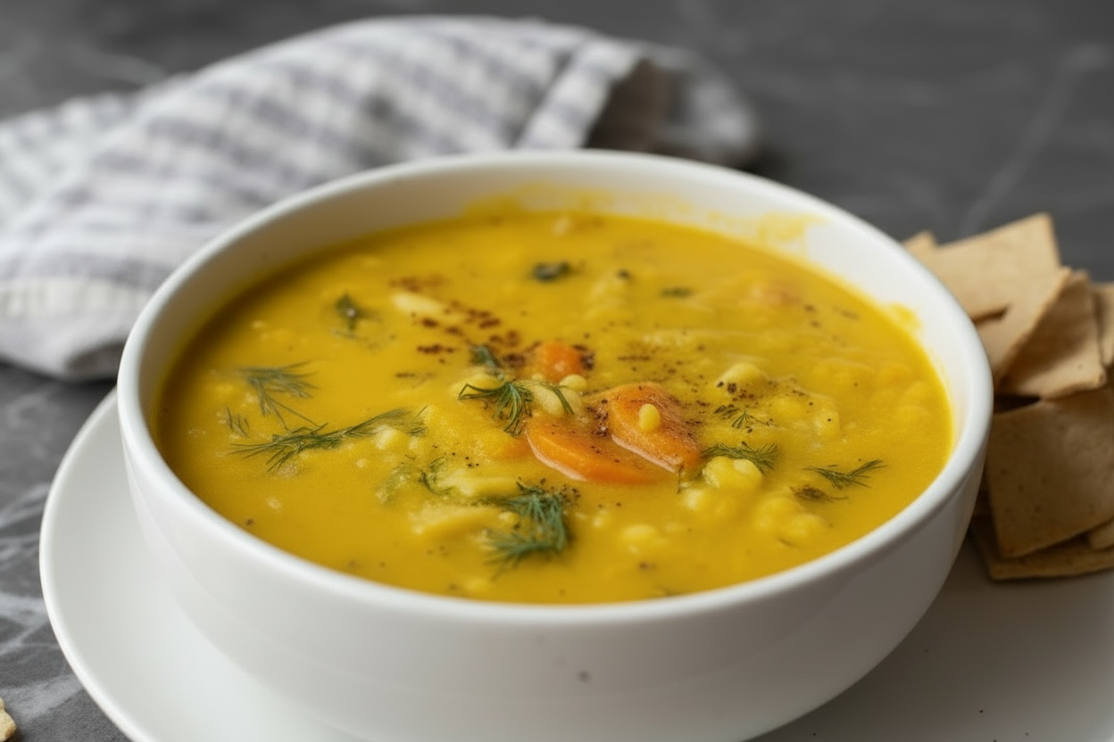 Golden Lemon Orzo Soup