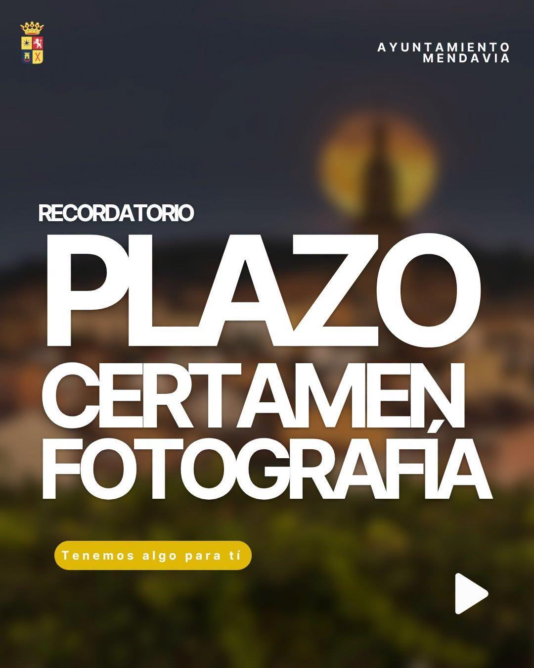 🚨🗓️ ÚLTIMOS DÍAS: CERTAMEN DE FOTOGRAFÍA 🗓️🚨