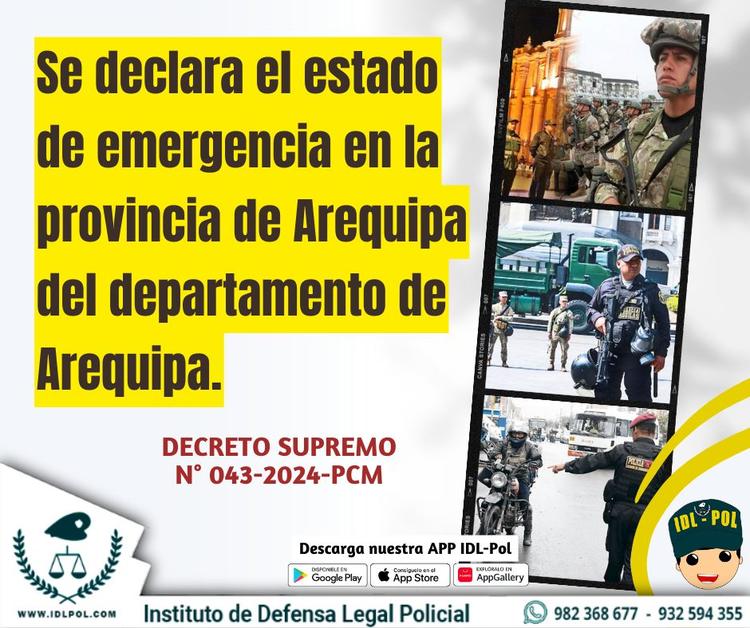 Se declara el Estado de Emergencia en Arequipa
