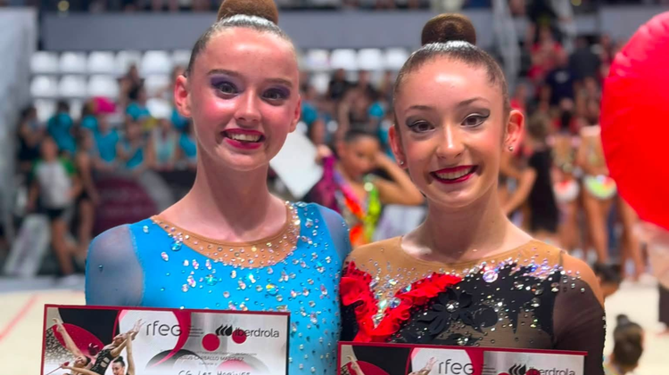 Daniela Rodríguez y Sophie Anna O'Reilly logran diploma nacional con una octava posición en el Campeonato de España de Equipos de Gimnasia Rítmica