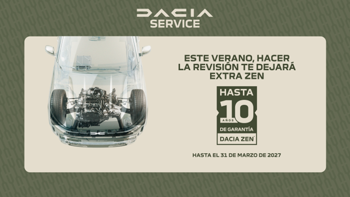 DACIA ZEN, AHORA CON HASTA 10 AÑOS DE GARANTÍA