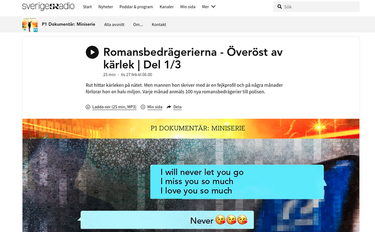 Dokumentärserie på Sveriges Radio P1