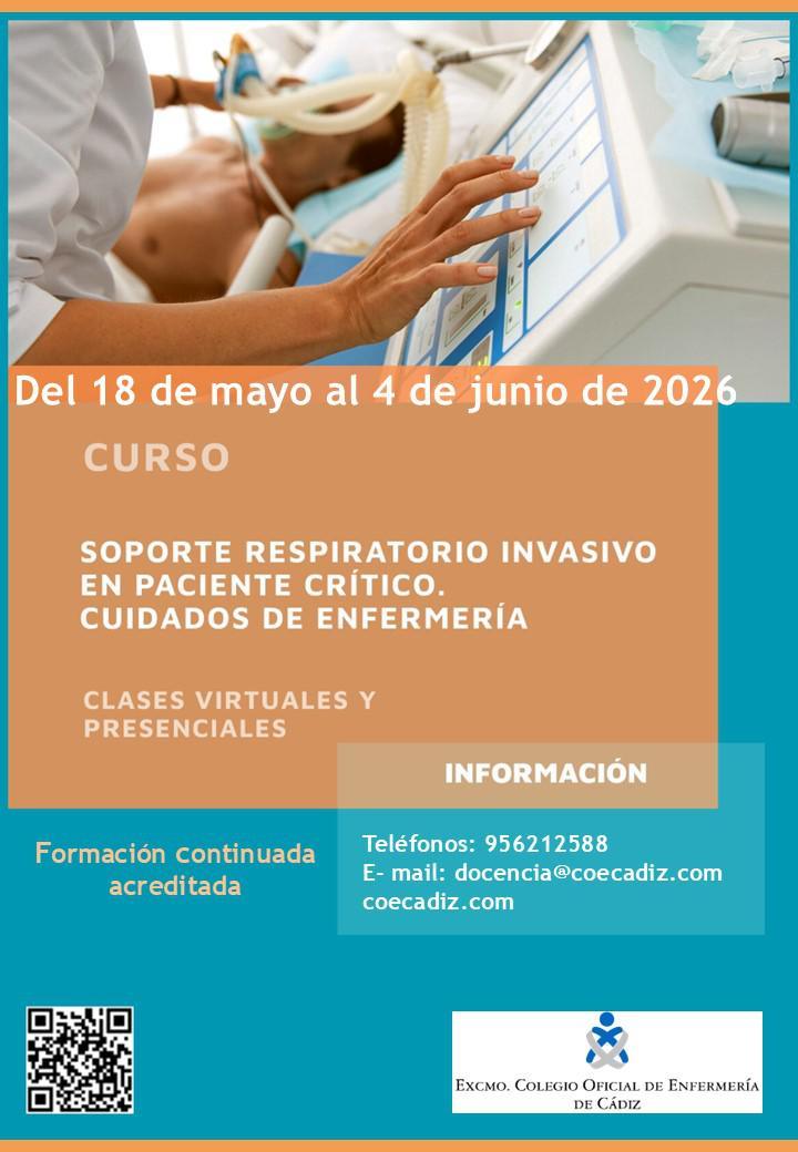 Curso Soporte Respiratorio invasivo en paciente crítico. Cuidados de Enfermería