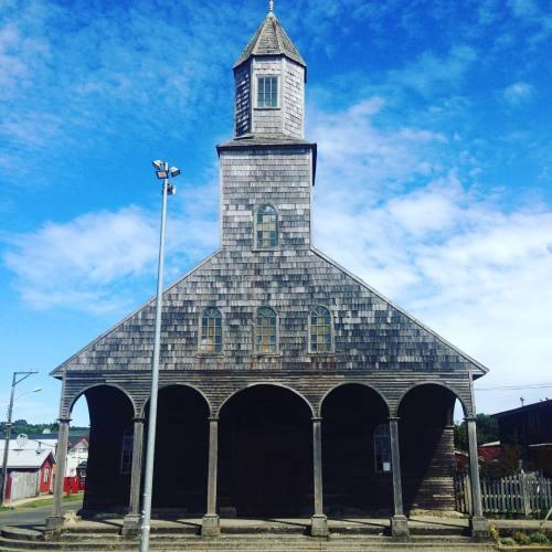 Iglesia Santa María de Achao en Quinchao, Chiloé, Sur de Chile