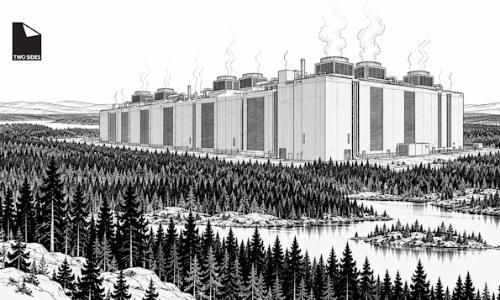 Two Sides - 400,000 trees cut down… for data centers.