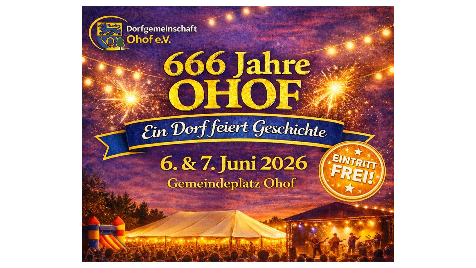 🎉 Ohof wird 666 Jahre – das wird gefeiert! 🎉
