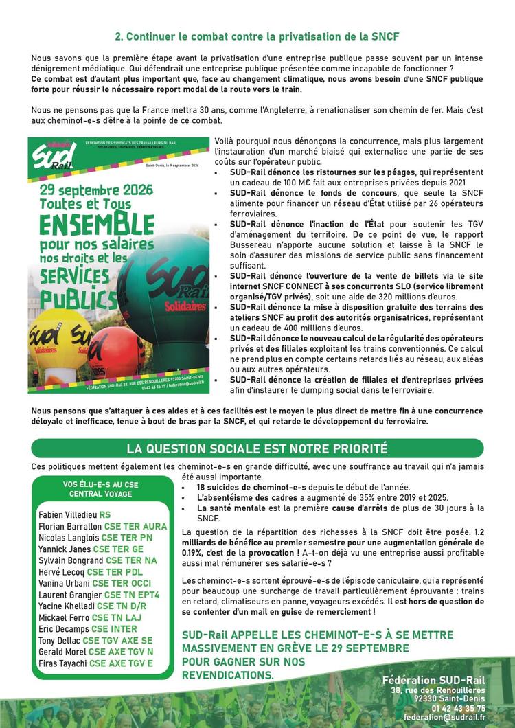 SUD-Rail // La question sociale est notre priorité !