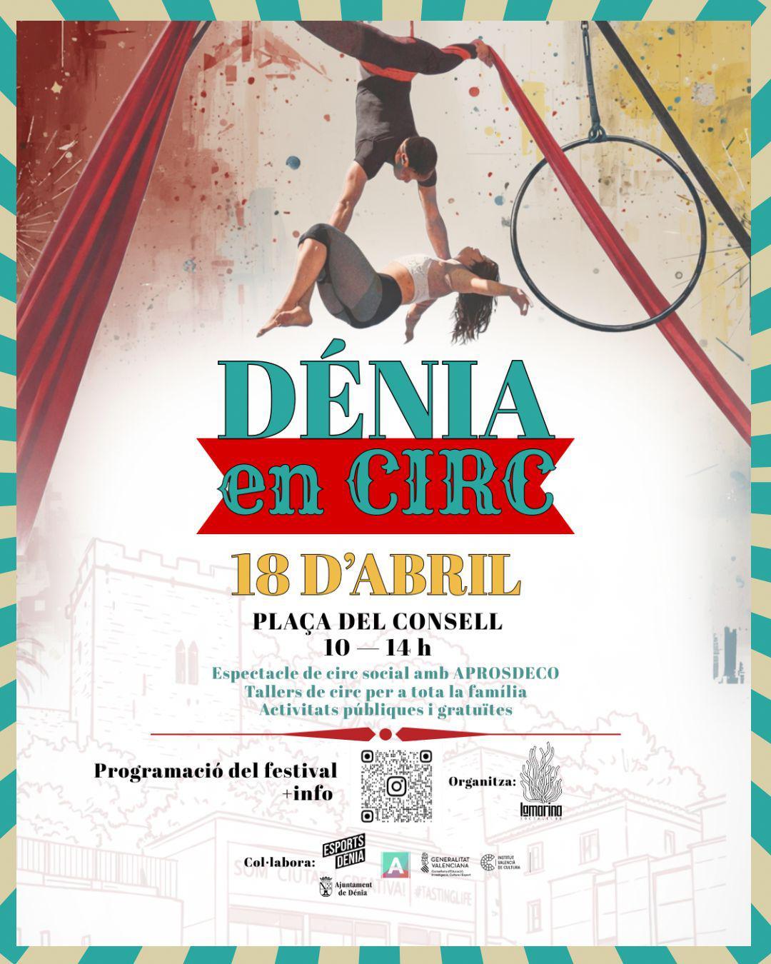 La plaza del Consell se transforma en un gran escenario vivo con el festival Dénia en Circ