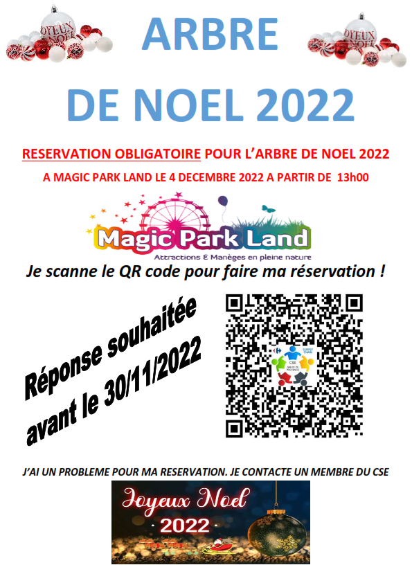 SALON RESERVATION ARBRE DE NOEL 2022