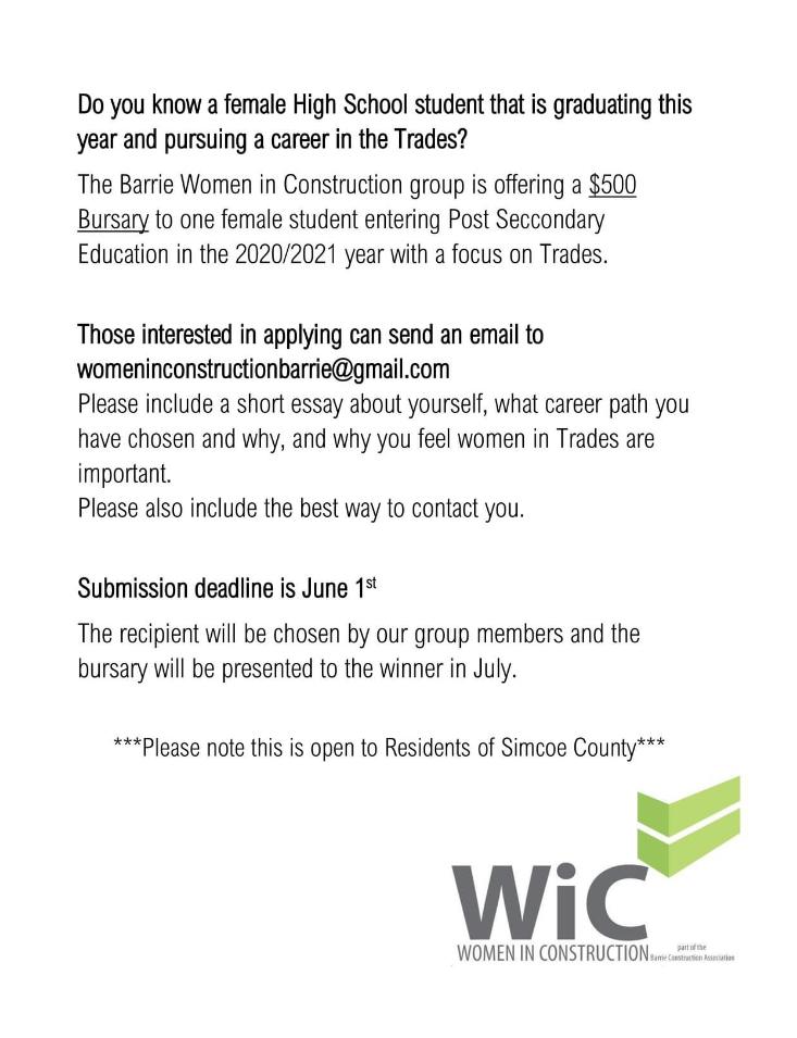 Women in Trades Scholarship Opportunity