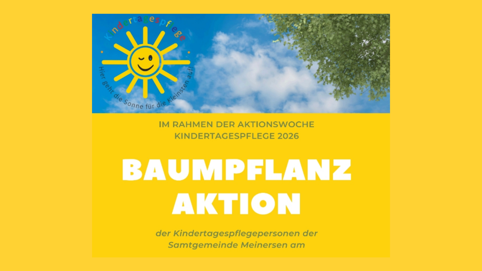 Baumpflanzaktion der Kindertagespflegepersonen der SG Meinersen am 04.05.26