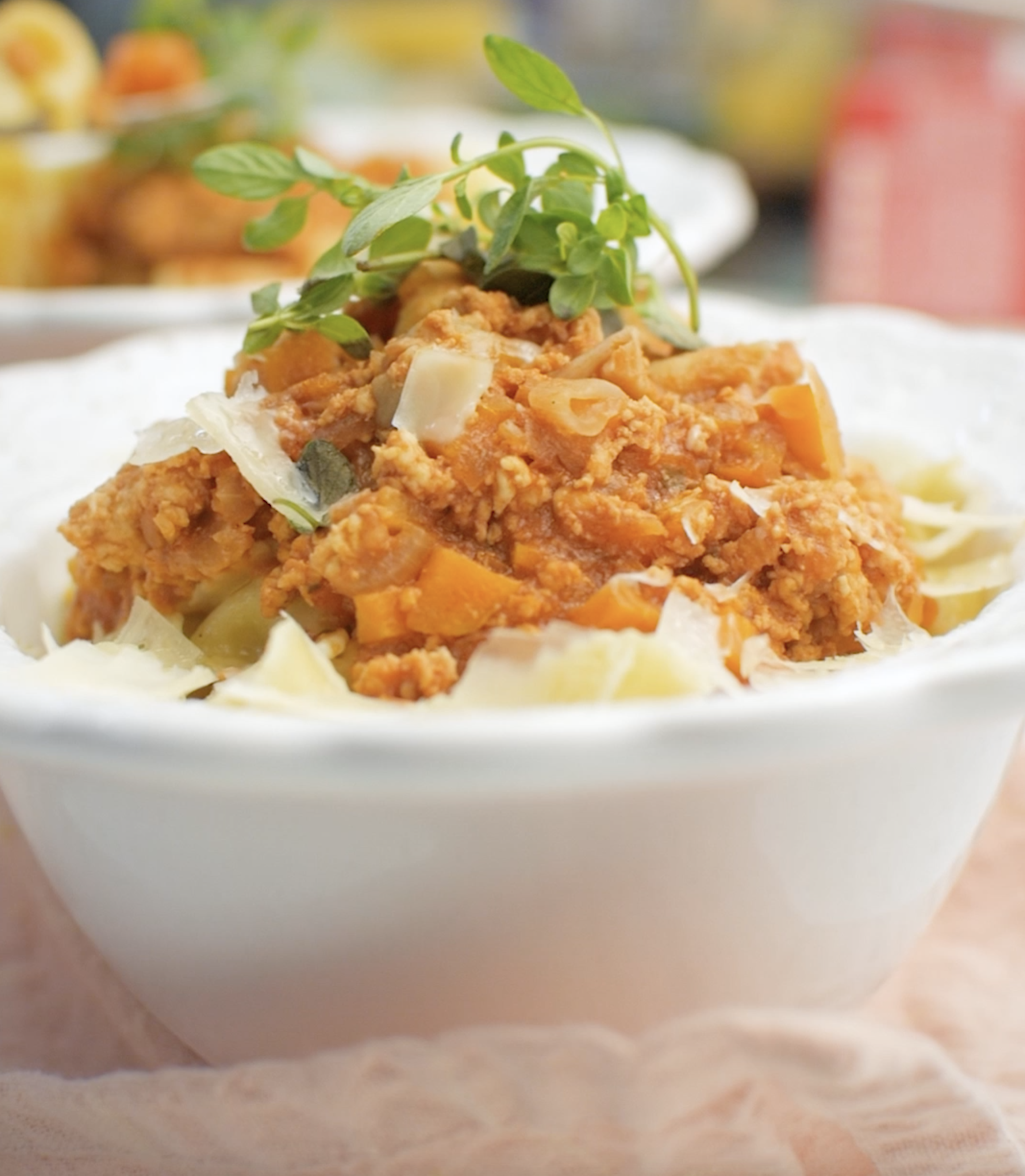 Pasta Con Salsa Boloñesa de Pavo¡