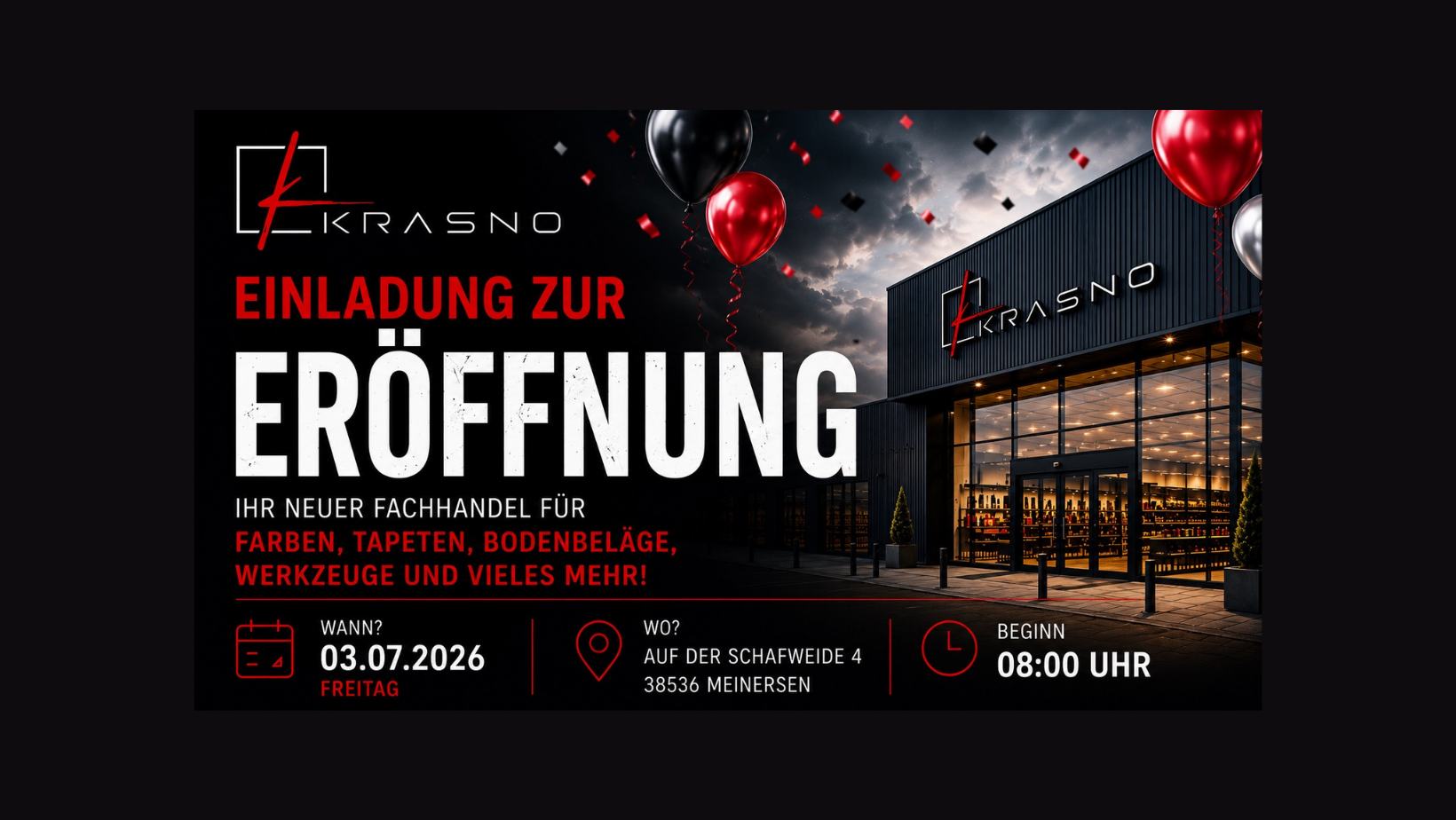 🎉 KRASNO eröffnet in Meinersen!(inkl. Video)