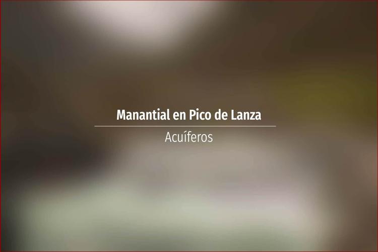 Manantial en Pico de Lanza