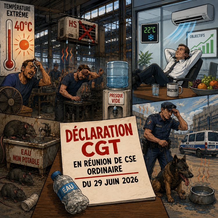 Déclaration CGT réunion CSE du 29 juin 2026