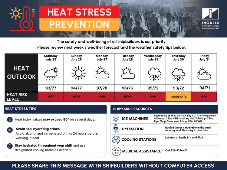 Heat Stress Prevention | July 25-31