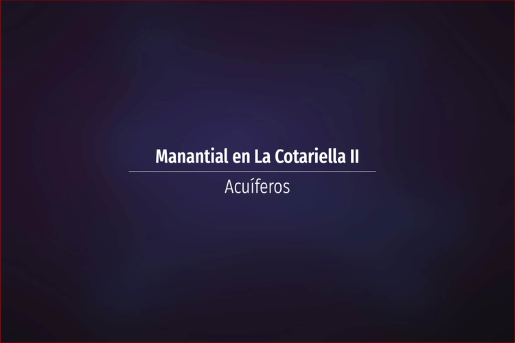 Manantial en La Cotariella II