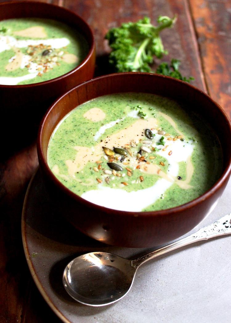 Petite soupe de légumes verts